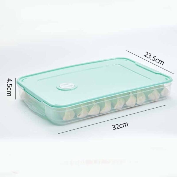 Kitchen Large Food Storage Containers Box Household Food Grade Pp Dumpling Box Rectangle Portable Transparent Storage Box Fridge