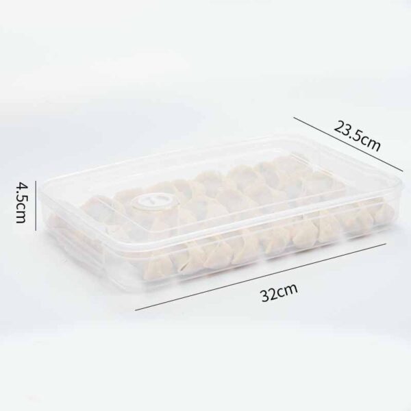 Kitchen Large Food Storage Containers Box Household Food Grade Pp Dumpling Box Rectangle Portable Transparent Storage Box Fridge