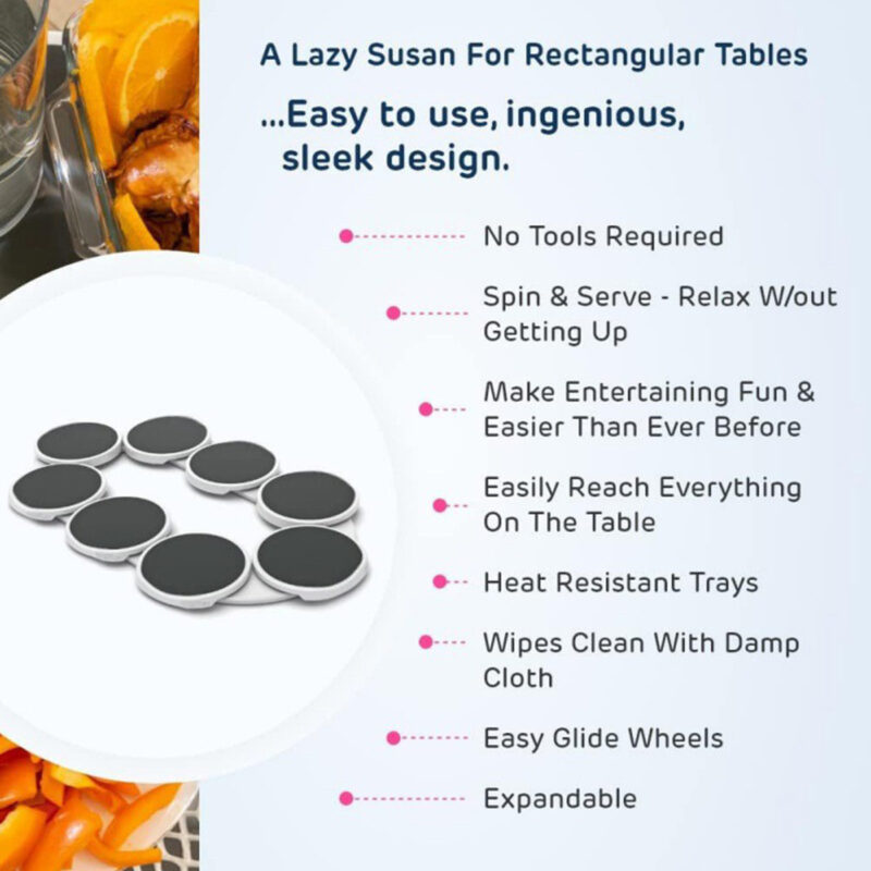 Rotating Dinner Plate Lazy Susan Revolution Dining Table Top Rotating Rack - Image 5